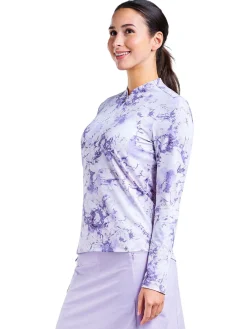 Nivo Shirts|Women's Lolita Long Sleeve Mock - Lavender