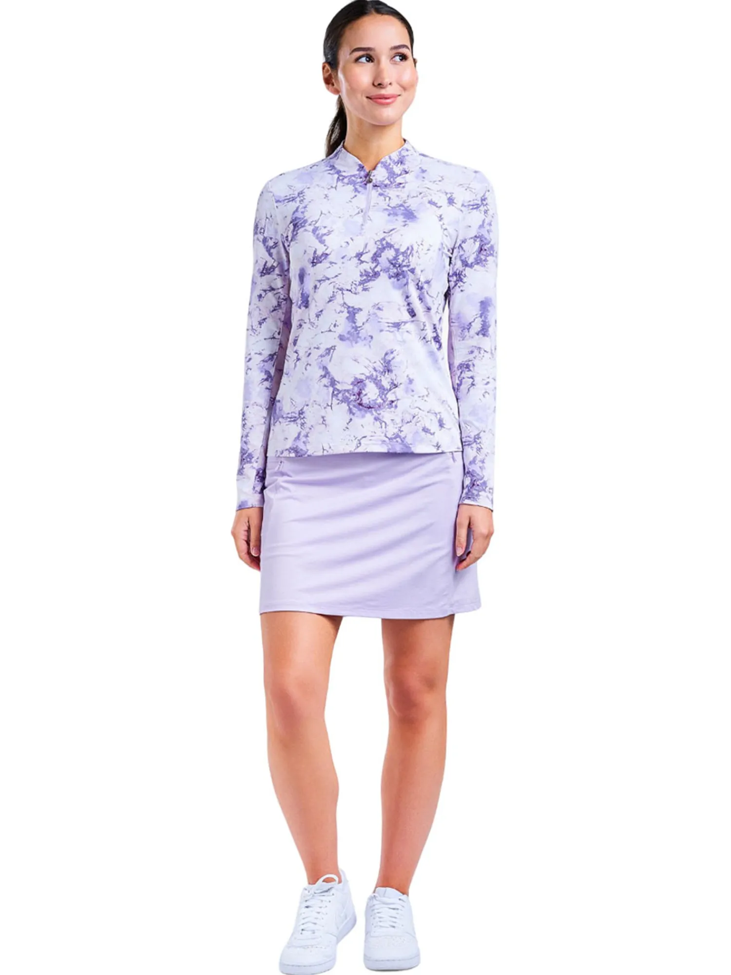 Nivo Shirts|Women's Lolita Long Sleeve Mock - Lavender