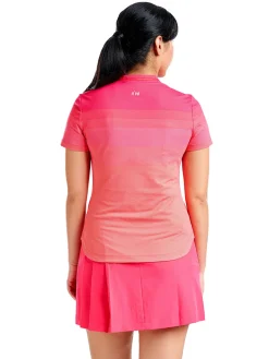 Nivo Shirts|Women's Lynda Short Sleeve Mock - Cherry
