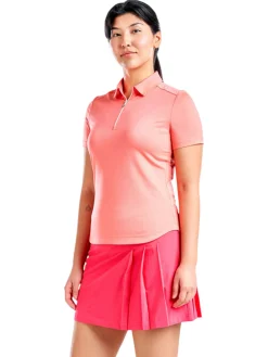 Nivo Shirts|Women's Naila II Short Sleeve Polo - Melon