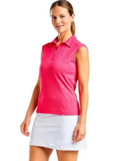 Nivo Shirts|Women's Nikki II Sleeveless Polo - Cherry