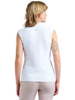 Nivo Shirts|Women's Nikki II Sleeveless Polo - White