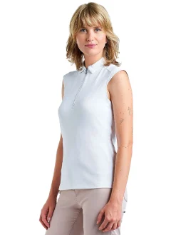 Nivo Shirts|Women's Nikki II Sleeveless Polo - White