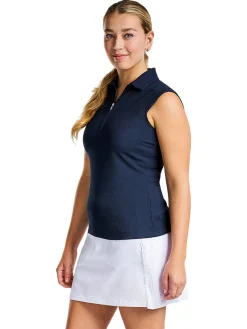 Nivo Shirts|Women's Nikki Sleeveless Polo - Navy