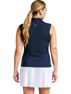 Nivo Shirts|Women's Nikki Sleeveless Polo - Navy
