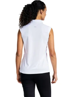 Nivo Shirts|Women's Nikki Sleeveless Polo - White