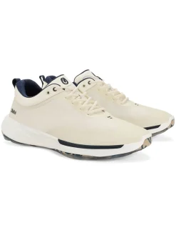 OluKai Mens Golf Shoes|Mākena Golf Shoes - White Sand/White Sand