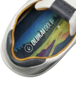 OluKai Mens Golf Shoes|Wai‘alae Golf Shoes - White/White