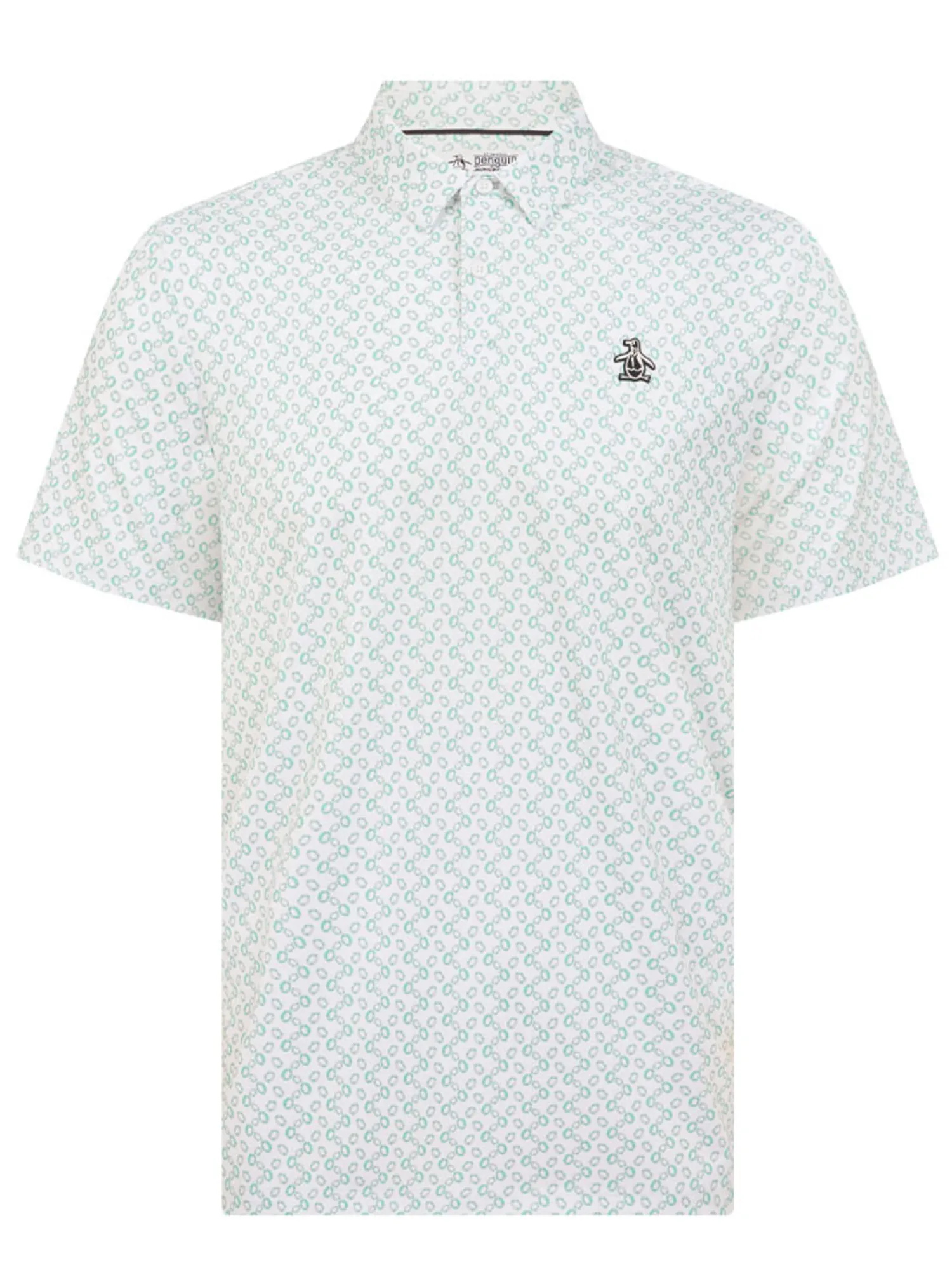Original Penguin Shirts|All Over Lifesaver Print Polo - Bright White