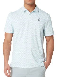 Original Penguin Shirts|All Over Lifesaver Print Polo - Bright White