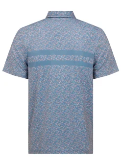 Original Penguin Shirts|Engineered Novelty Stripe Polo - Quiet Harbour