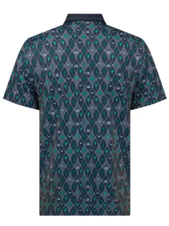 Original Penguin Shirts|Lattice Cocktail Earl Polo - Black Iris