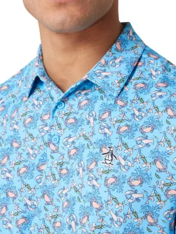 Original Penguin Shirts|Pete N' The Ocean Polo - Blue Grotto