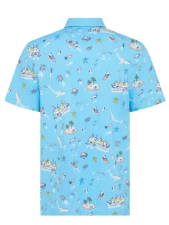 Original Penguin Shirts|Pete N' The Boat Polo - Blue Grotto