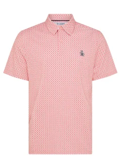 Original Penguin Shirts|Pete's Bowtie Micro Print Polo - Murex Shell