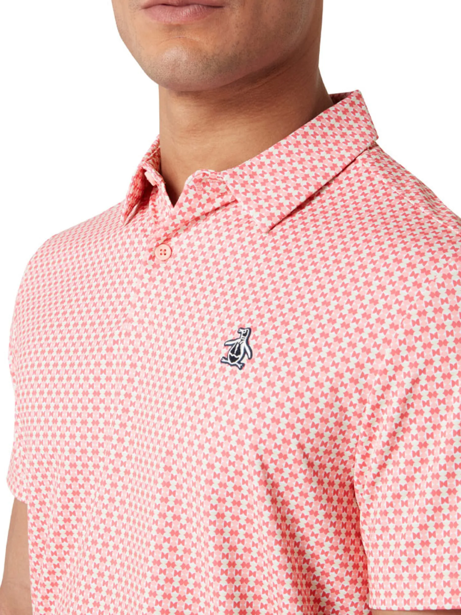 Original Penguin Shirts|Pete's Bowtie Micro Print Polo - Murex Shell