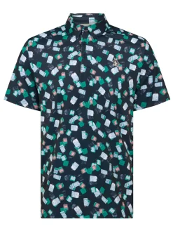 Original Penguin Shirts|Pete's Travel Tags Caddy Polo - Black Iris