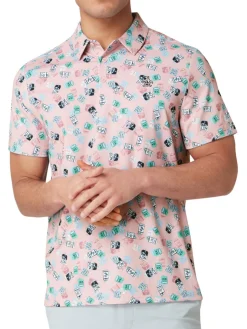 Original Penguin Shirts|Pete's Travel Tags Caddy Polo - Charm Pink