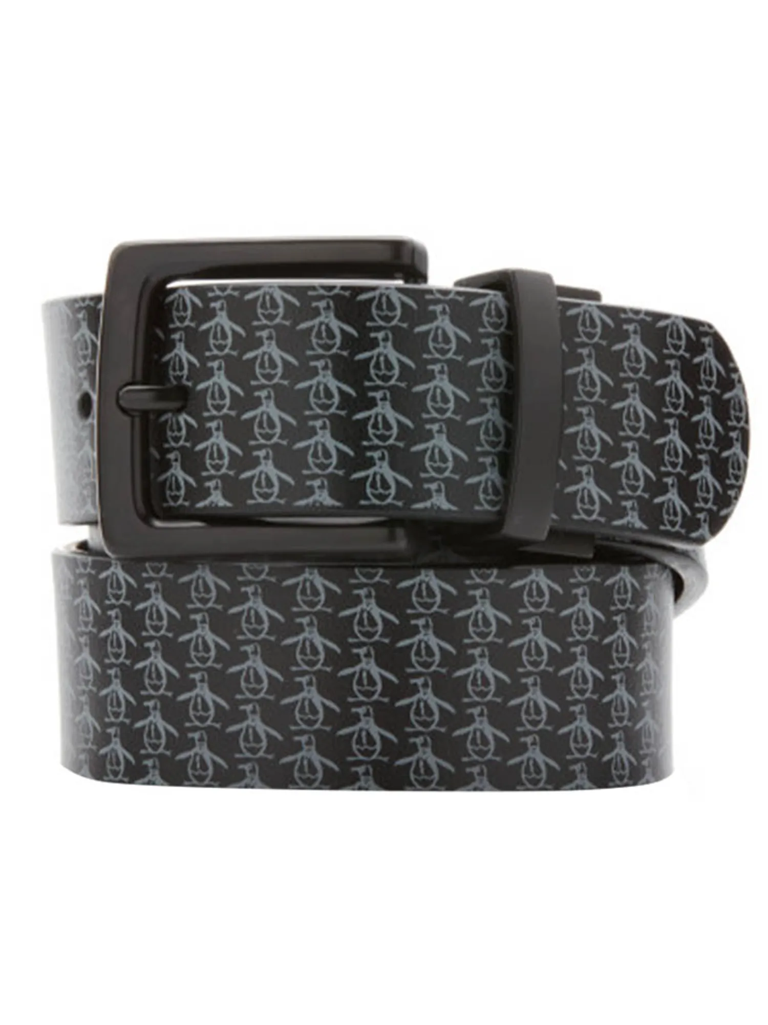 Original Penguin Belts|Reversible All Over Pete Printed Belt - Caviar