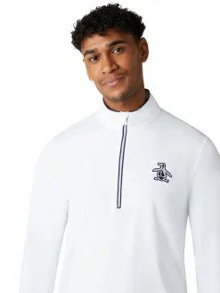 Original Penguin Jumpers|1/4-Zip Technical Earl - Bright White