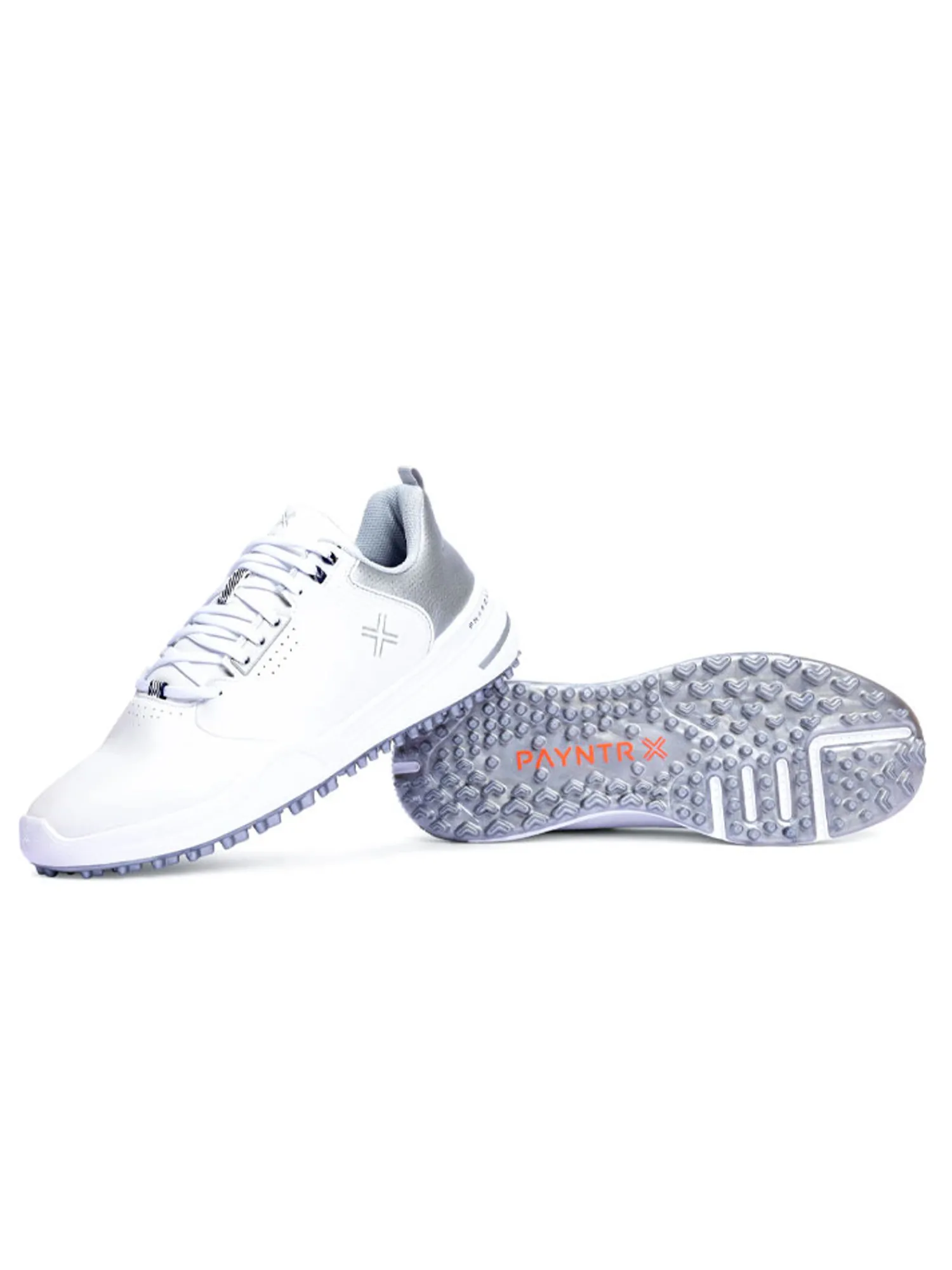 Payntr Golf Mens Golf Shoes|X 003 F Golf Shoes - White/Silver/Grey