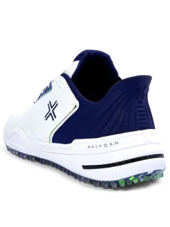 Payntr Golf Mens Golf Shoes|X 005 F Golf Shoes - White/Navy/Electric Green