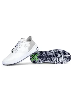 Payntr Golf Mens Golf Shoes|X 005 F Golf Shoes - White/Silver