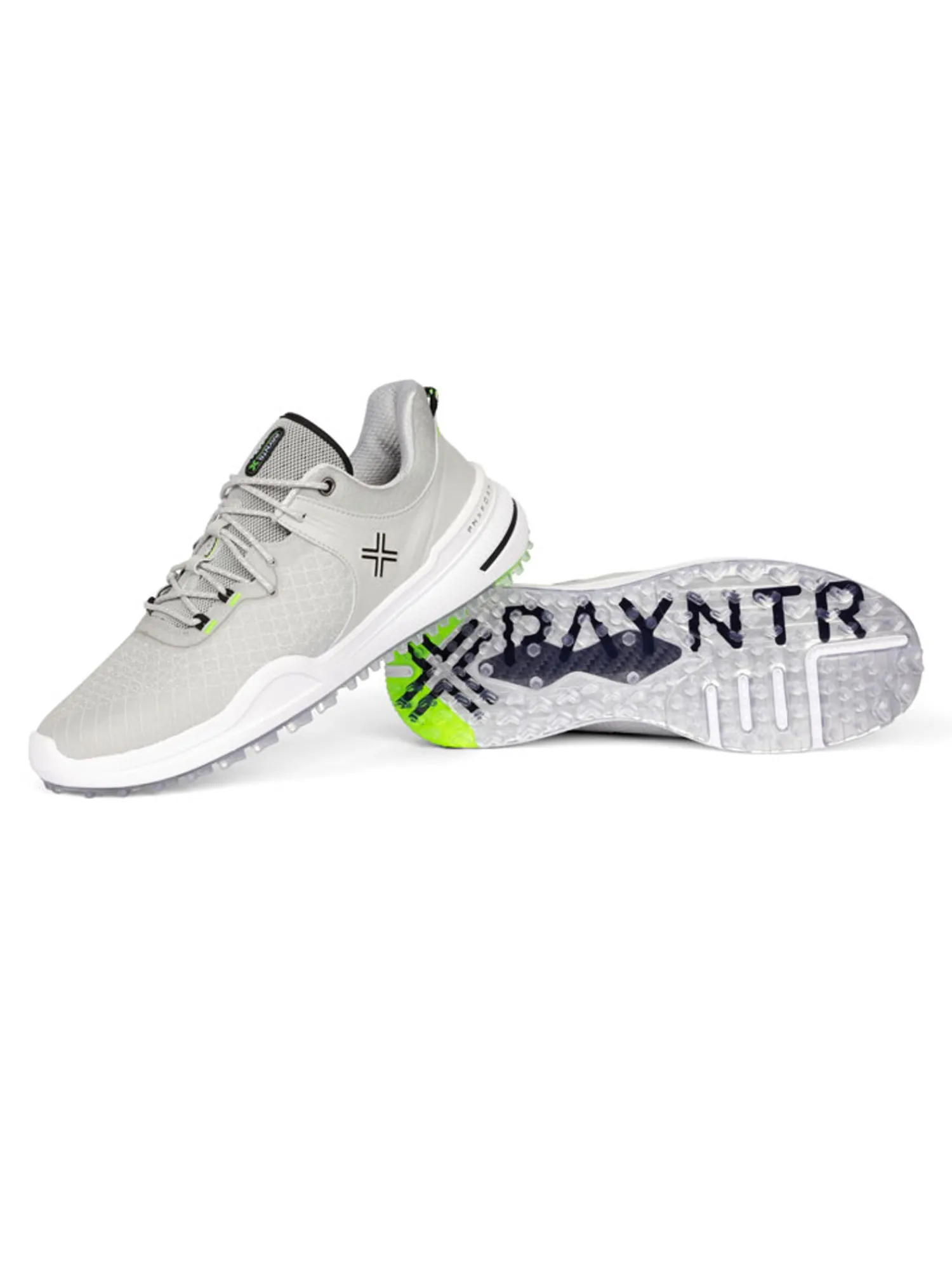 Payntr Golf Mens Golf Shoes|X 001 F Mesh Golf Shoes - Grey/Grey/Black