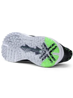 Payntr Golf Mens Golf Shoes|X 001 F Mesh Golf Shoes - Black/Electric Green/Silver