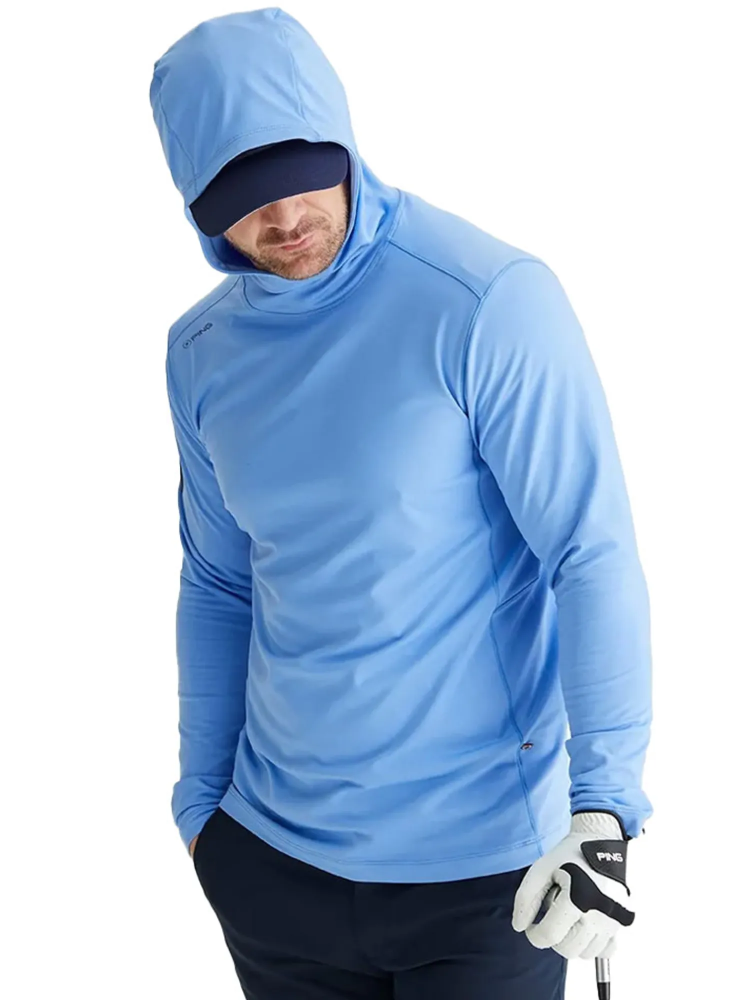 PING Jumpers|Ceb Hooded Fleece - Cornflower Blue