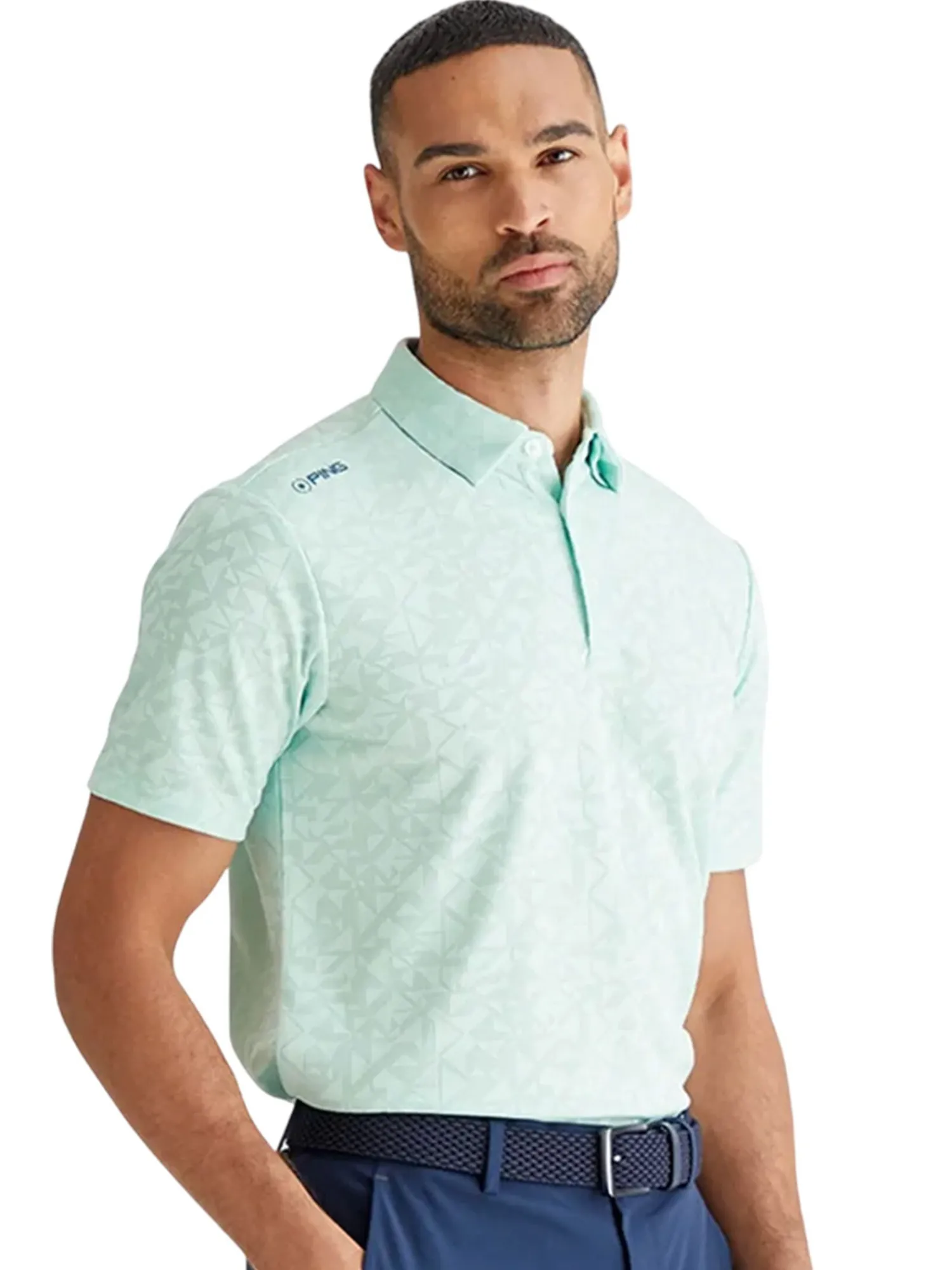 PING Shirts|Geo-Camo Polo - Misty Green