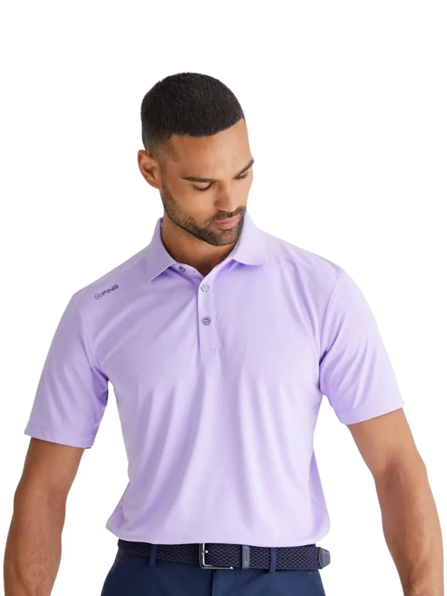 PING Shirts|Lindum Tailored Fit Polo - Purple Ash