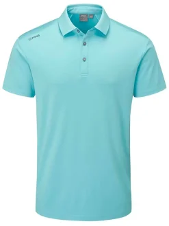 PING Shirts|Lindum Tailored Fit Polo - Sky Blue