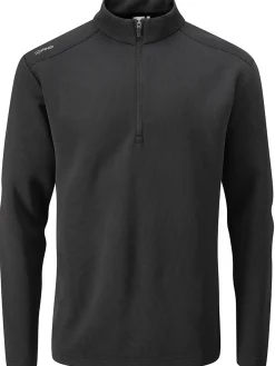 PING Jumpers|Ramsey 1/2 Zip Ribbed Fleece - Black