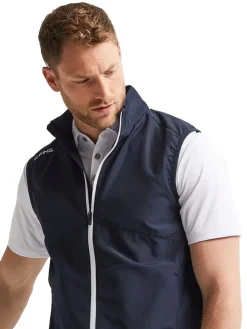 PING Vests|SensorWarm Ashbourne Full-Zip Vest - Navy/Stormcloud