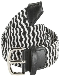 PING Belts|Women's Stretch Webbing Golf Belt - Black/White