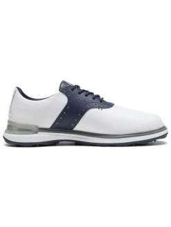 Puma Mens Golf Shoes|Avant Golf Shoes - White/Deep Navy/Speed Blue