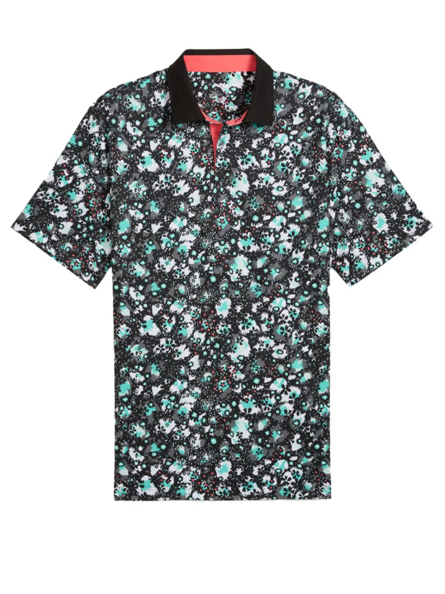 Puma Shirts|CLOUDSPUN Abstract Camo Polo - Black/Aquatic