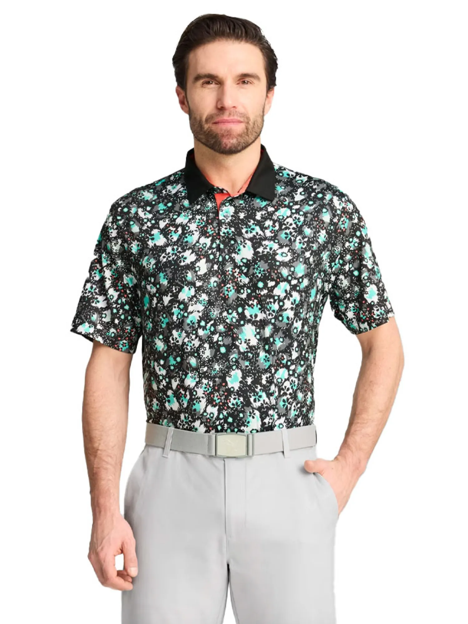Puma Shirts|CLOUDSPUN Abstract Camo Polo - Black/Aquatic