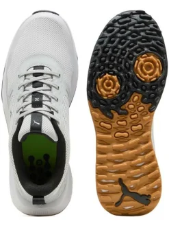 Puma Clearance Shoes|FUSION Grip 6 Golf Shoes - Feather Grey/ Black/Gum