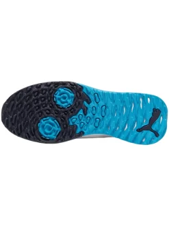 Puma Clearance Shoes|FUSION Plus Spikeless Golf Shoes - White/Speed Blue/Deep Navy