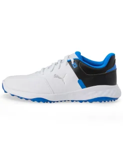 Puma Clearance Shoes|FUSION Smash Wide Golf Shoes - White/ Black/Team Royal