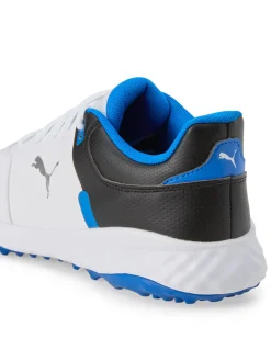 Puma Clearance Shoes|FUSION Smash Wide Golf Shoes - White/ Black/Team Royal