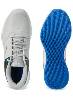 Puma Clearance Shoes|FUSION Smash Wide Golf Shoes - Ash Grey/ Black/Team Royal