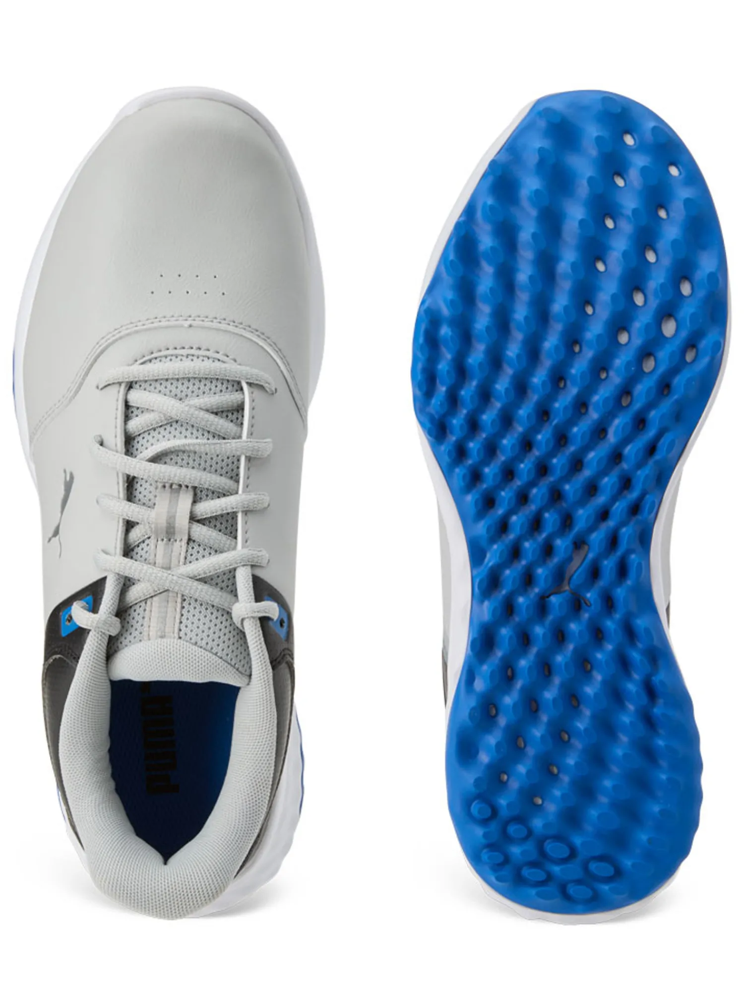 Puma Clearance Shoes|FUSION Smash Wide Golf Shoes - Ash Grey/ Black/Team Royal