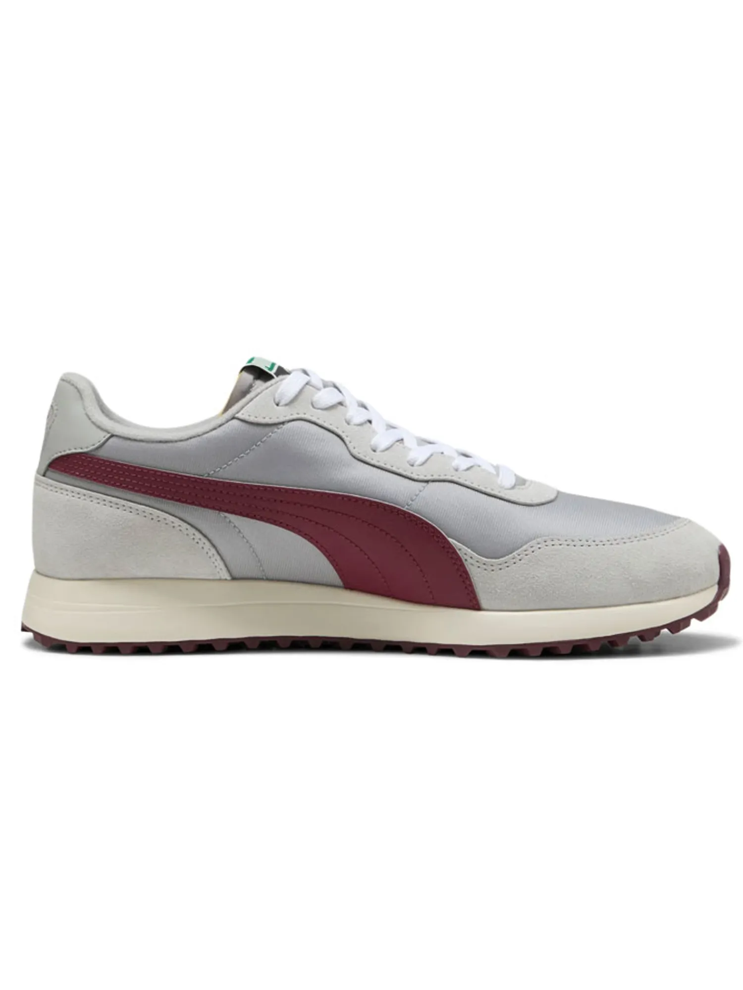 Puma Mens Golf Shoes|Helsinki G Spikeless Golf Shoes - Ash Grey/Ruby Shimmer/Frosted Ivory