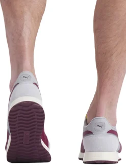 Puma Mens Golf Shoes|Helsinki G Spikeless Golf Shoes - Ash Grey/Ruby Shimmer/Frosted Ivory