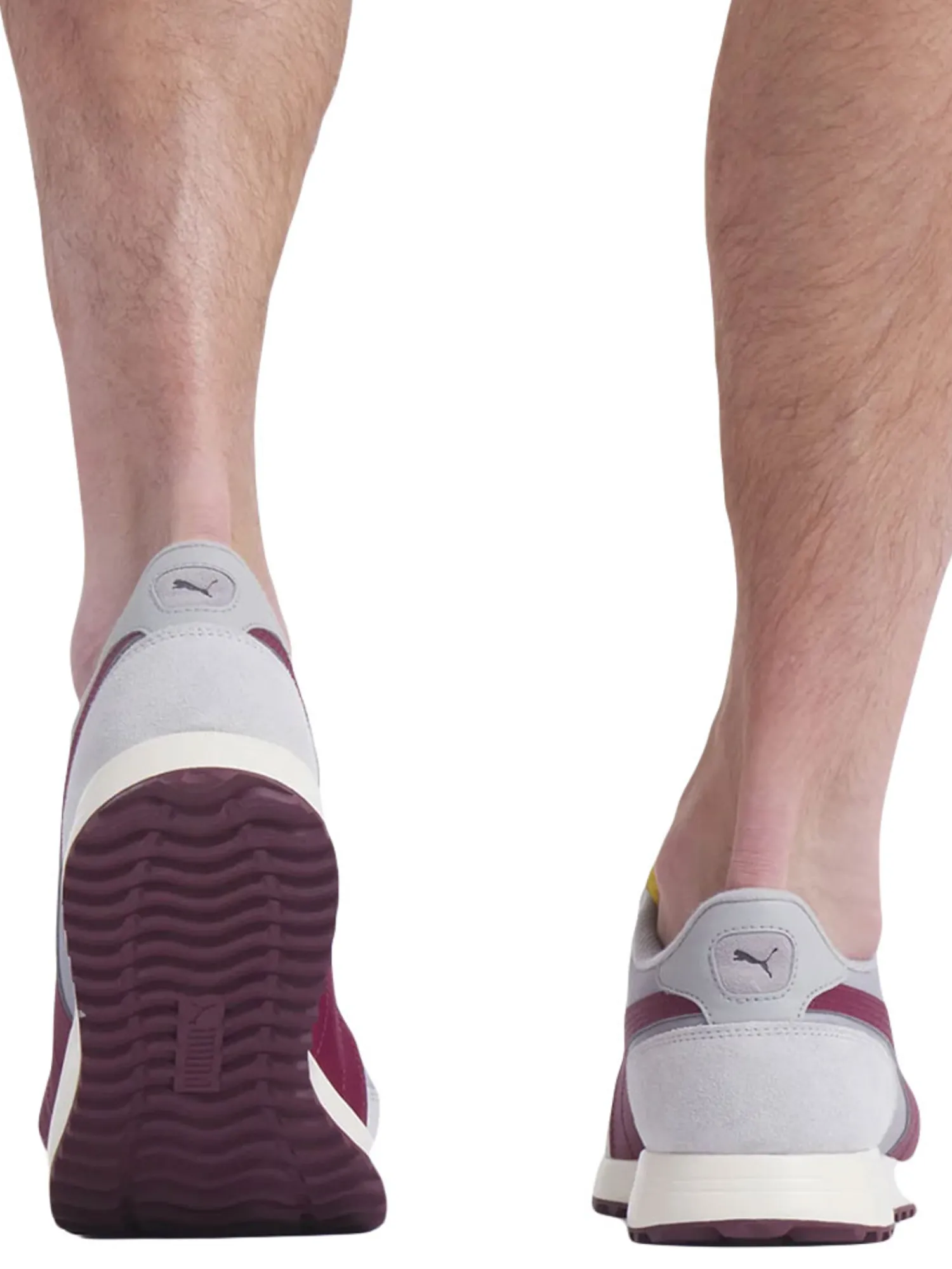 Puma Mens Golf Shoes|Helsinki G Spikeless Golf Shoes - Ash Grey/Ruby Shimmer/Frosted Ivory