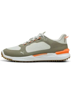 Puma Mens Golf Shoes|IGNITE Elevate X Spikeless Golf Shoes - Sedate Grey/Velvet Moss/Fluro