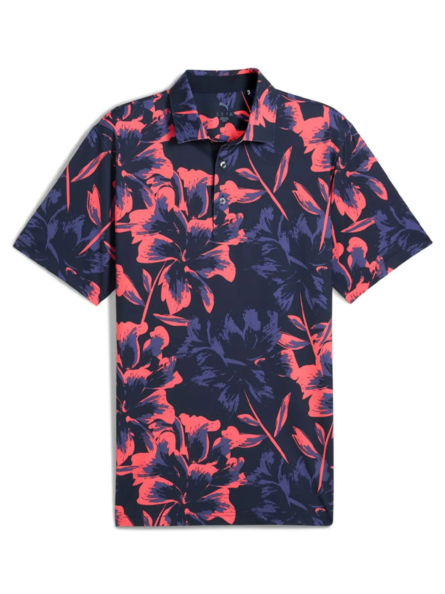 Puma Shirts|MATTR Broken Flower Polo - Deep Navy/Peach Frost